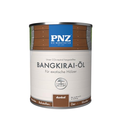 PNZ Bangkirai Öl - für Außen | Nachhaltig hergestellt mit regionalen Rohstoffen | Made in Germany | passend für Holzdeck, Holz-Terrasse, GartenMöbel, Gartenhaus, Zaun