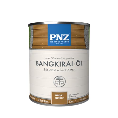 PNZ Bangkirai Öl - für Außen | Nachhaltig hergestellt mit regionalen Rohstoffen | Made in Germany | passend für Holzdeck, Holz-Terrasse, GartenMöbel, Gartenhaus, Zaun