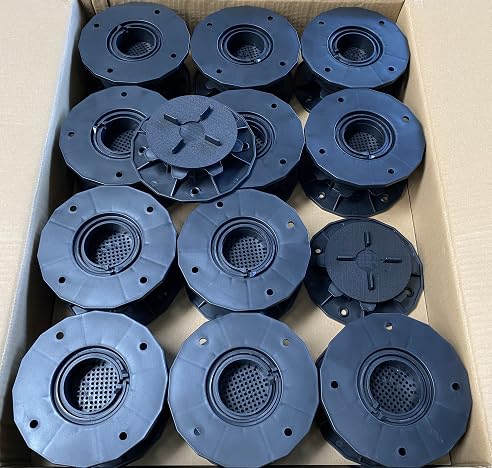 Justierbare Plattenlager Stelzlager für Terrassen-Platten - Höhenverstellbare Stellfüße für Keramik, Stein, Beton und Fliesen - 48 Stück, 34-70 mm
