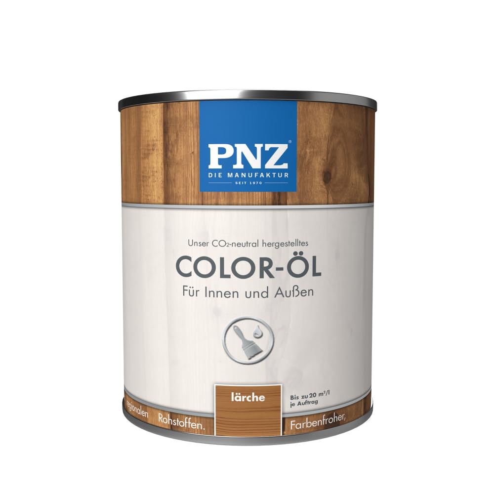 PNZ Color-Öl für Innen und Außen | lösemitttelfreies Farböl | Nachhaltig hergestellt mit regionalen Rohstoffen | für alle Hölzer, auch Bienenhäuser