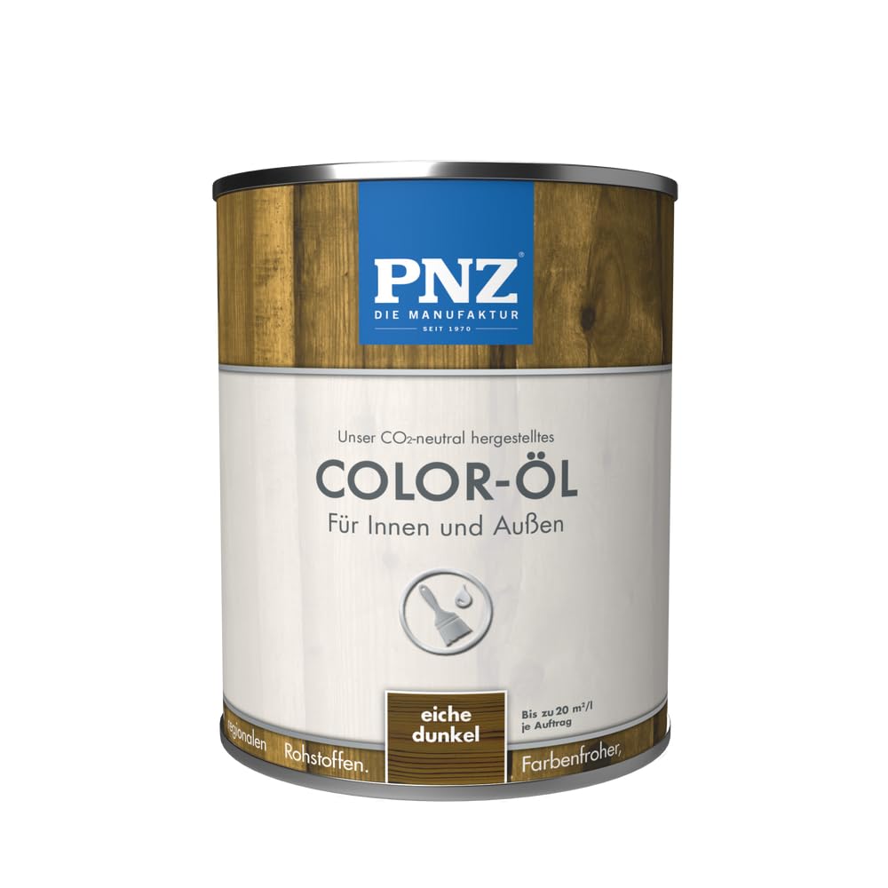 PNZ Color-Öl für Innen und Außen | lösemitttelfreies Farböl | Nachhaltig hergestellt mit regionalen Rohstoffen | für alle Hölzer, auch Bienenhäuser