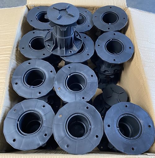 Adjustable slab supports for patio slabs - Height-adjustable feet for ceramic, stone, concrete and tiles - 24 pieces, 140-220 mm