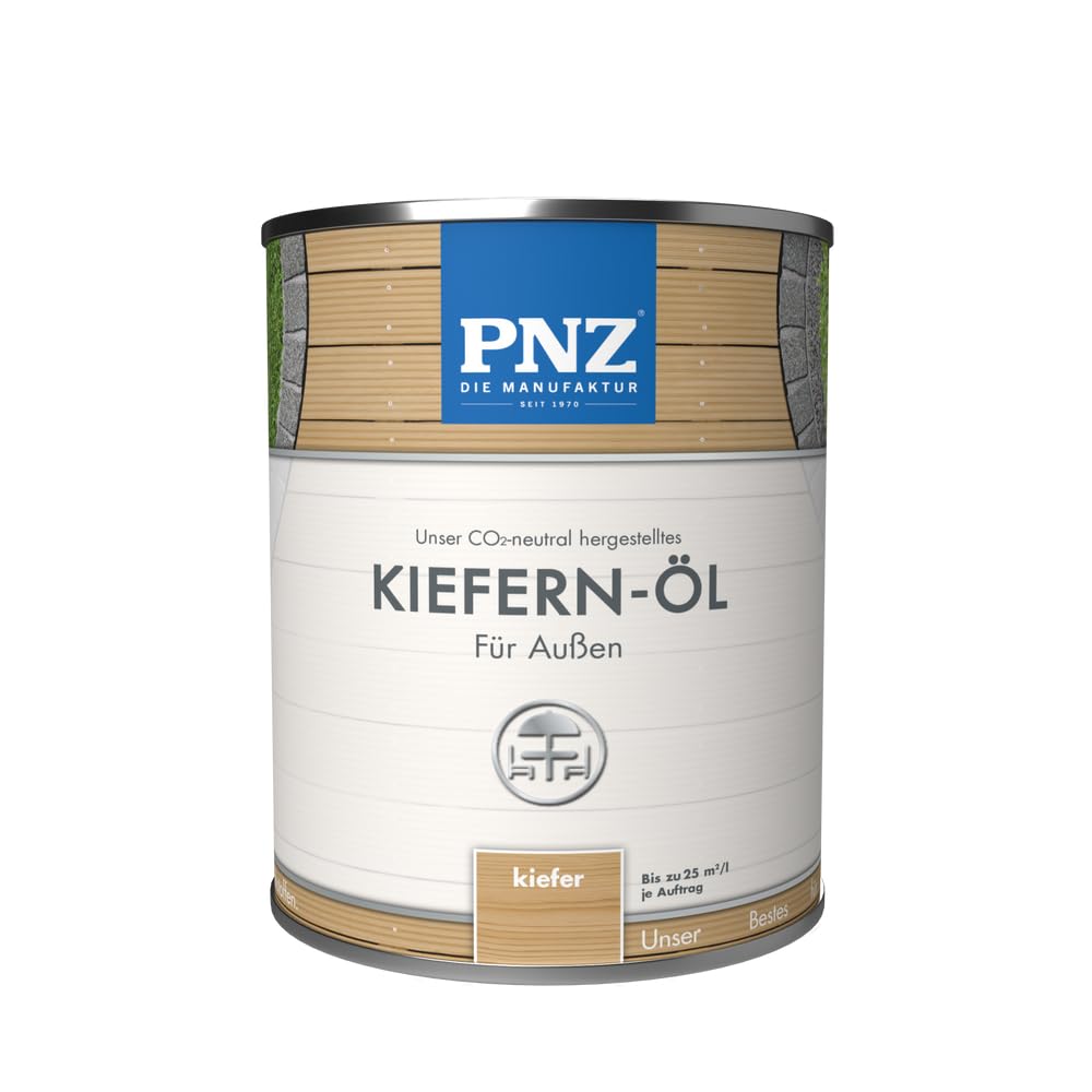 PNZ Kiefern-Öl für Außen | Nachhaltig hergestellt mit regionalen Rohstoffen | Made in Germany | Holzdeck, Holz-Terrasse, GartenMöbel, Gartenhaus