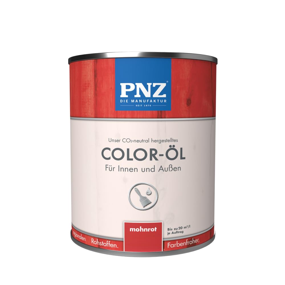 PNZ Color-Öl für Innen und Außen | lösemitttelfreies Farböl | Nachhaltig hergestellt mit regionalen Rohstoffen | für alle Hölzer, auch Bienenhäuser