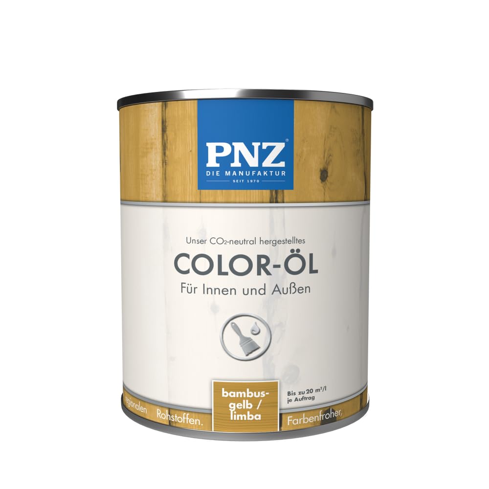 PNZ Color-Öl für Innen und Außen | lösemitttelfreies Farböl | Nachhaltig hergestellt mit regionalen Rohstoffen | für alle Hölzer, auch Bienenhäuser