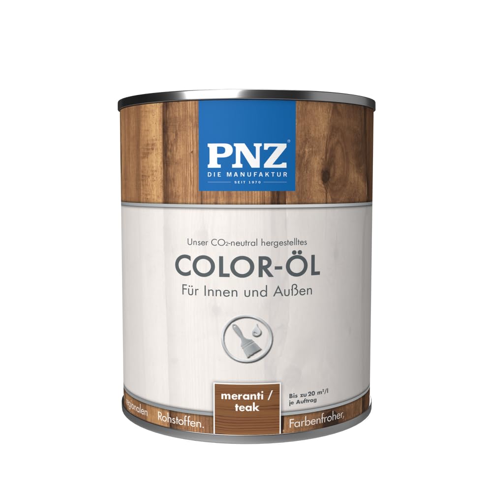 PNZ Color-Öl für Innen und Außen | lösemitttelfreies Farböl | Nachhaltig hergestellt mit regionalen Rohstoffen | für alle Hölzer, auch Bienenhäuser