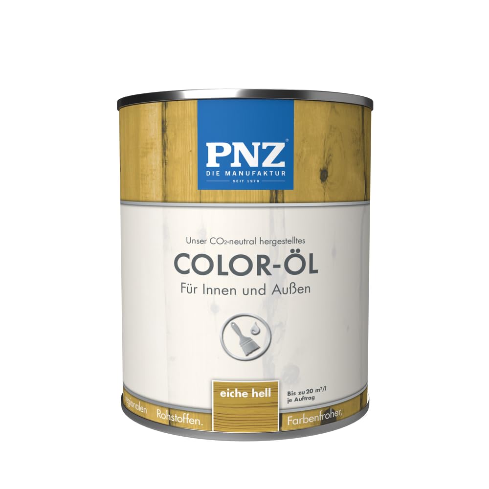 PNZ Color-Öl für Innen und Außen | lösemitttelfreies Farböl | Nachhaltig hergestellt mit regionalen Rohstoffen | für alle Hölzer, auch Bienenhäuser