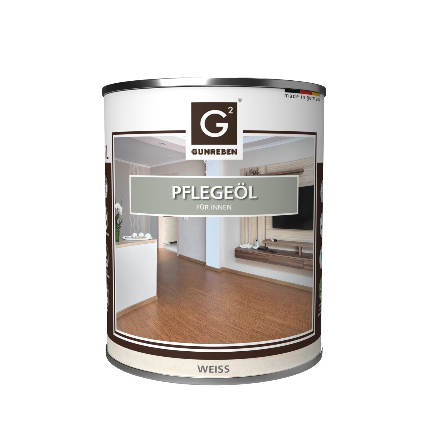 G² Care Oil White - 0.75L - high-quality care oil | protects & cares for your wooden floor