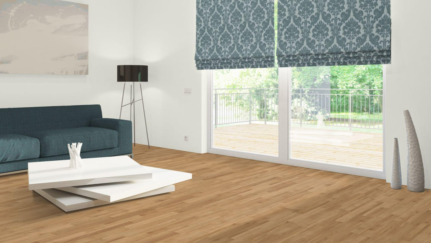Strip parquet oak natural 10 x 70 x 500mm raw - High-quality parquet made of oak