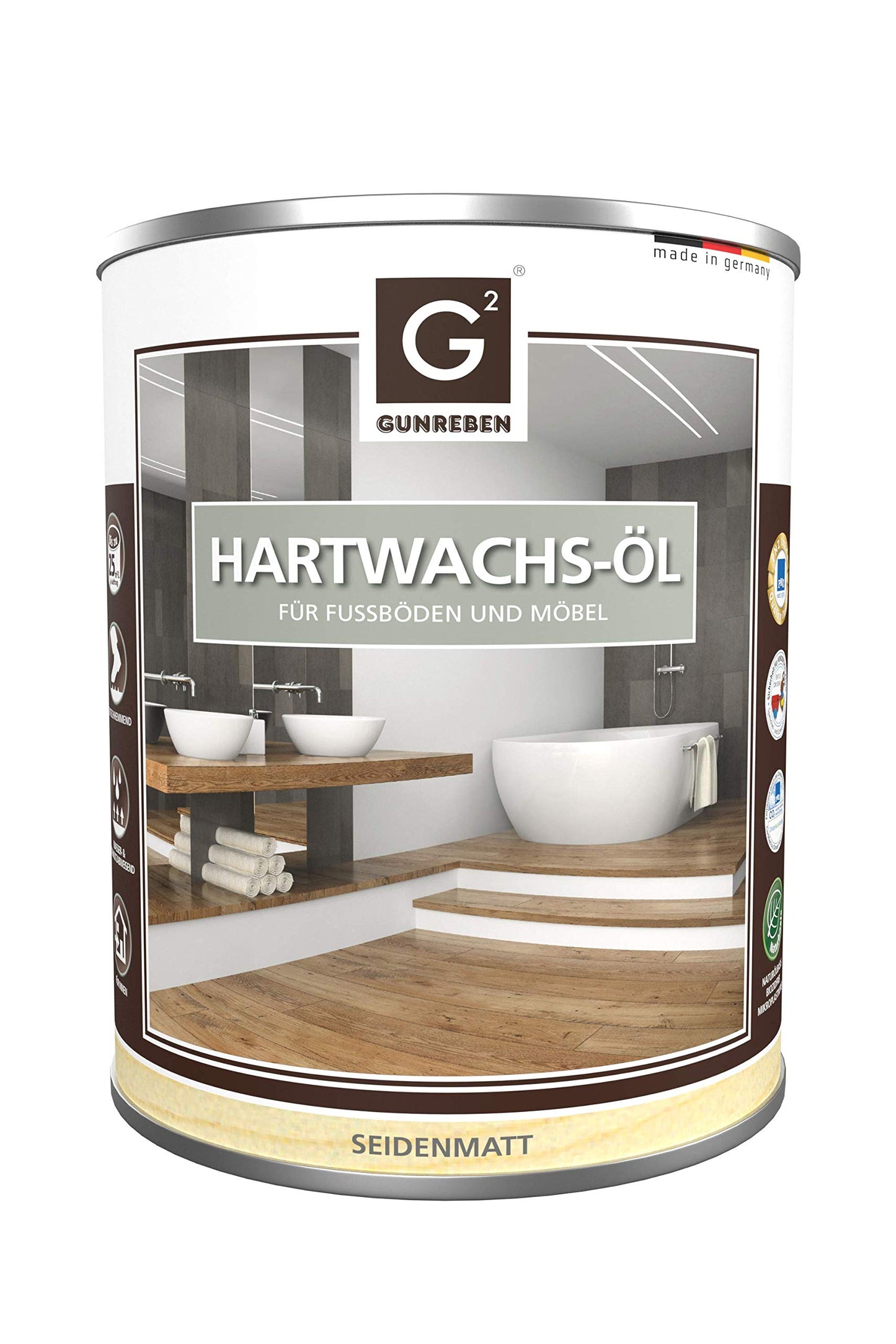 G2 Hard Wax Oil - Container: 0.75 L - satin finish