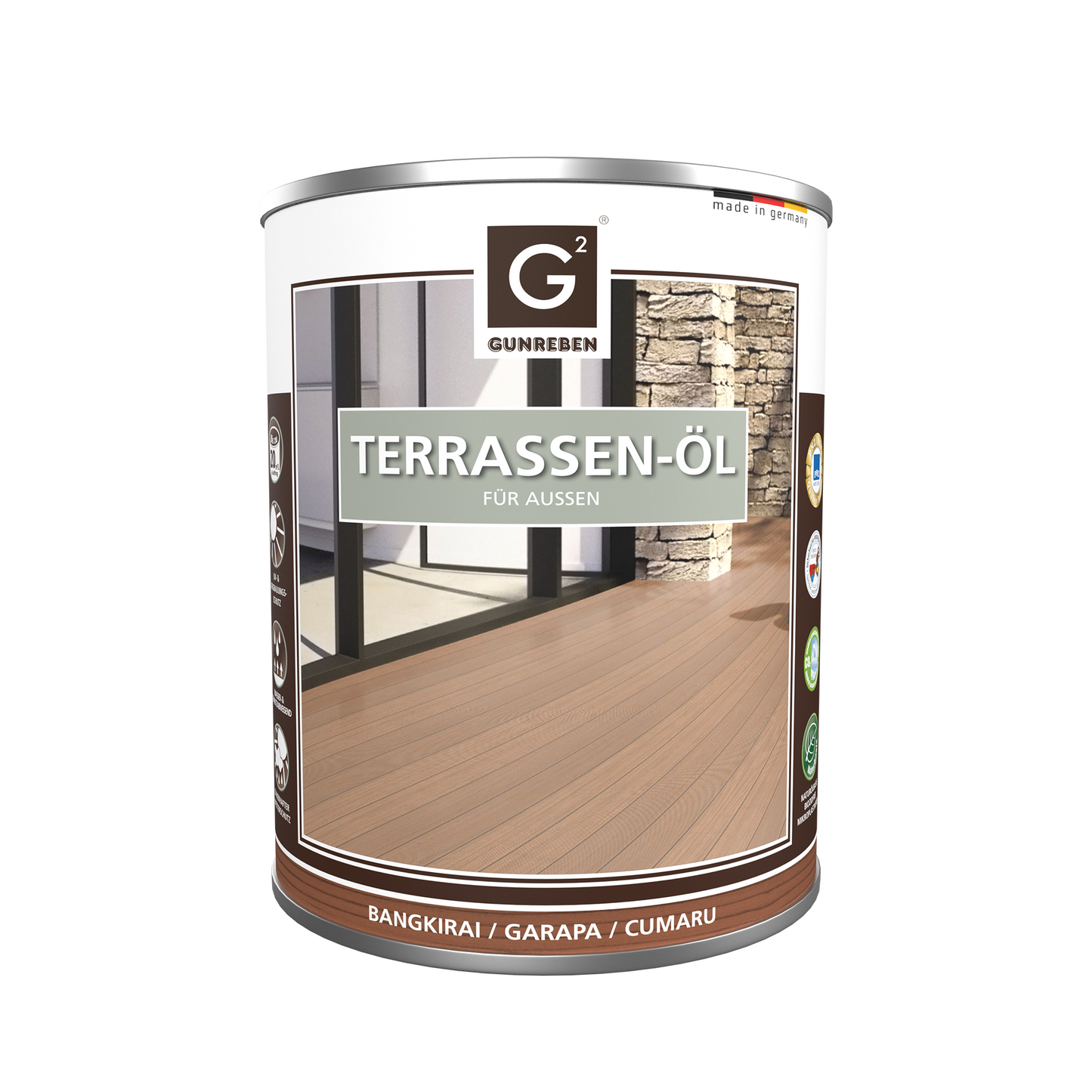 G2 Terrace Oil - Container: 2.5 L - Bangkirai | Cumaru | Garapa