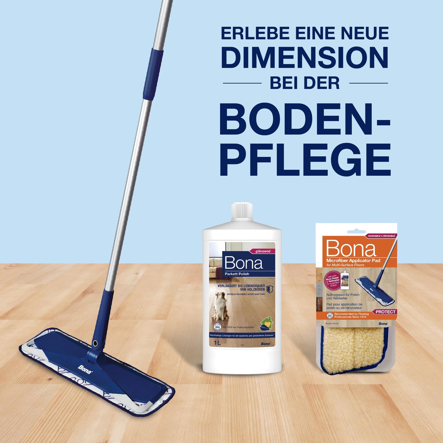 Bona Retail Parkett Polish Pflegemittel glänzend 1 Liter