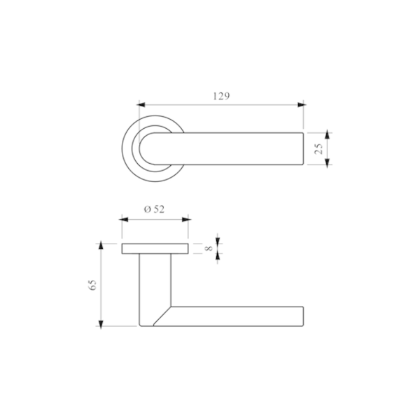 Griffwelt Drückergarnitur | Cecina RG0117 | Edelstahl matt | BB-Ausführung