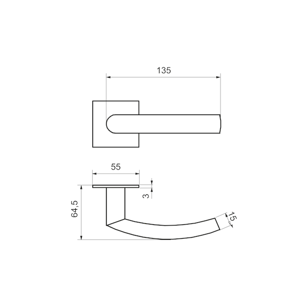 Griffwelt Drückergarnitur | Salerno FQ0113 | Edelstahl matt | BB-Ausführung