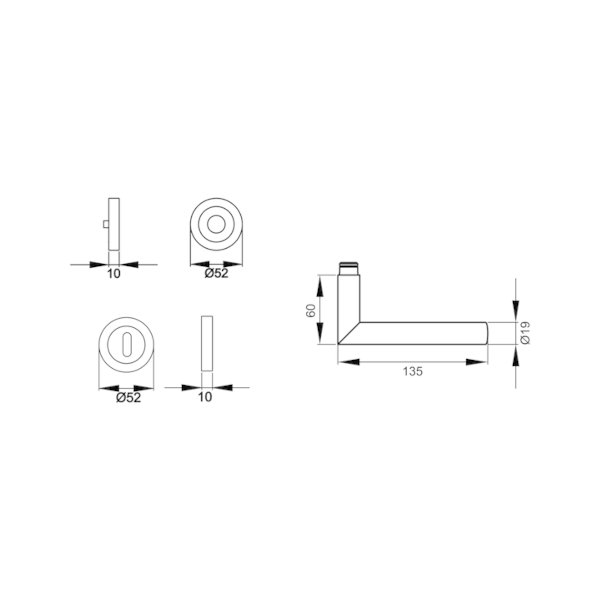 Karcher Design Drückergarnitur Korsika ER 30 | Edelstahl matt | BB-Ausführung