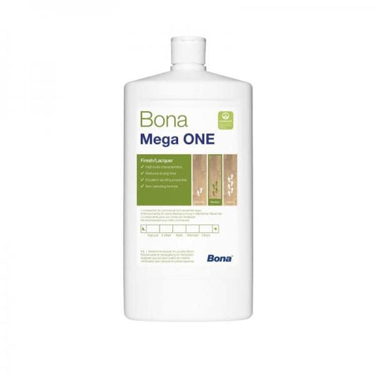 Bona Mega One matt varnish for wooden floors, 1 l, does not yellow.