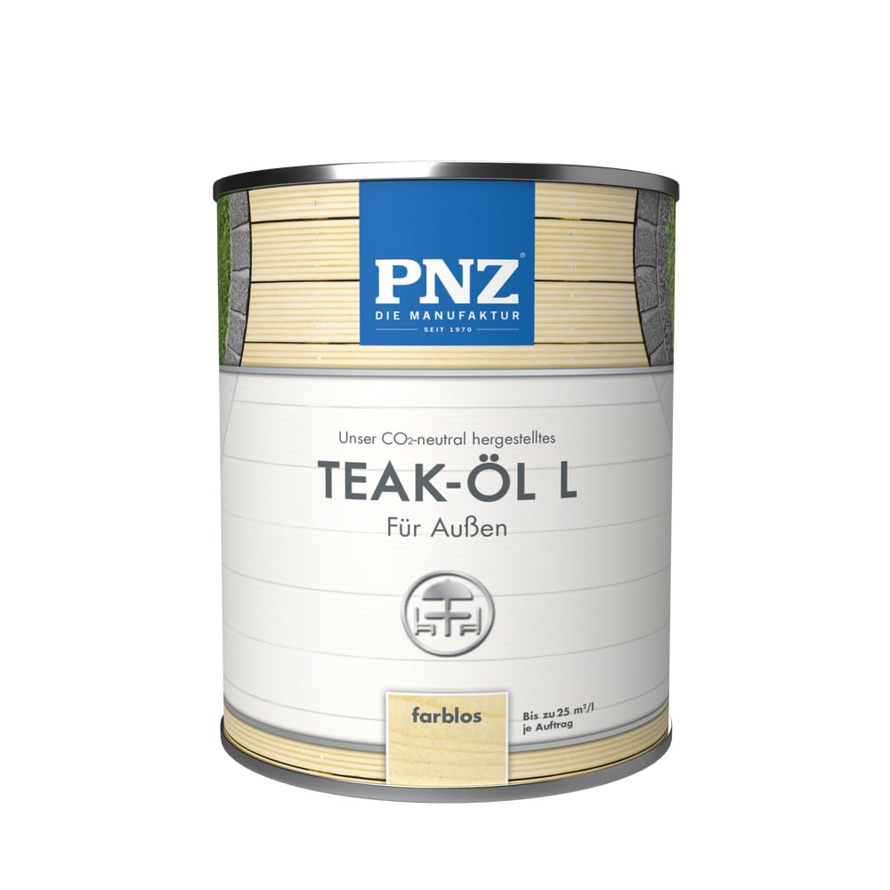 PNZ Teak-Öl L – Pflege & Schutz für Teak- und Harthölzer - Farblos / 0.75L