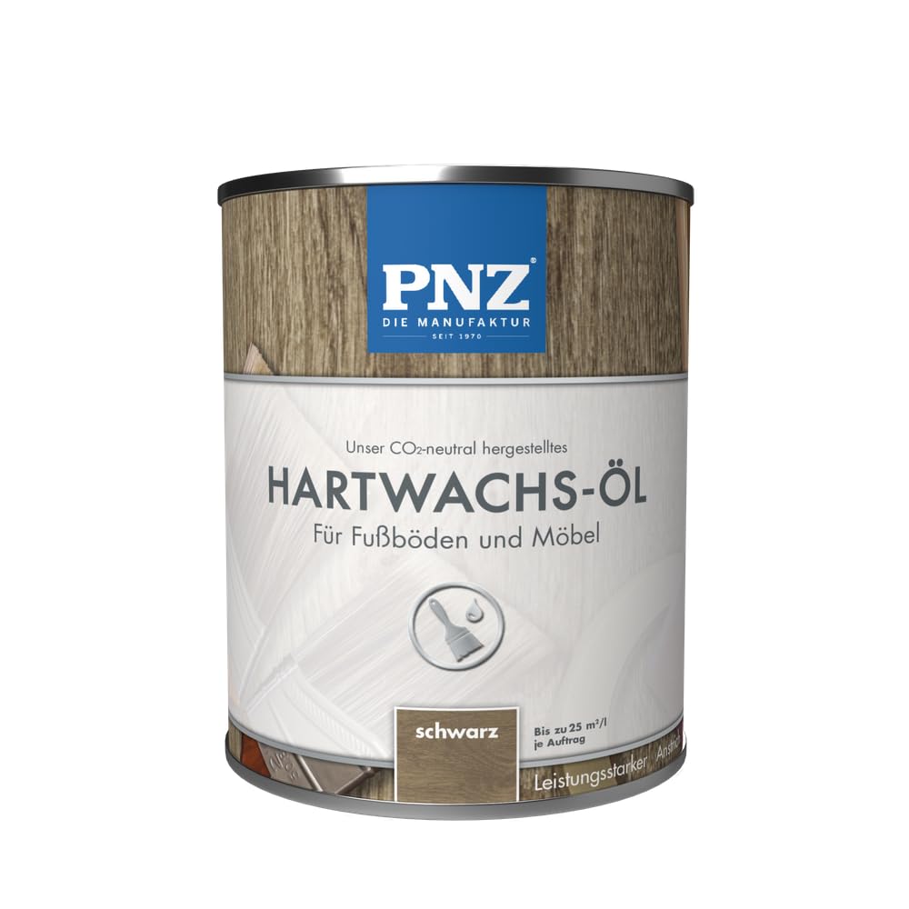 PNZ hard wax oil coloured (black) 2.50 l - 76009