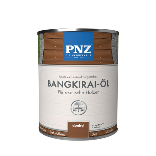 PNZ Bangkirai Oil - for outdoors | Sustainably produced with regional raw materials | Made in Germany | suitable for wooden deck, wooden terrace, garden furniture, garden house, fence