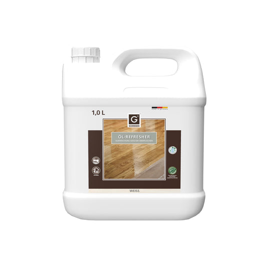 G² Oil Refresher White - high-quality combination of cleaner and care product for white oiled wooden floors