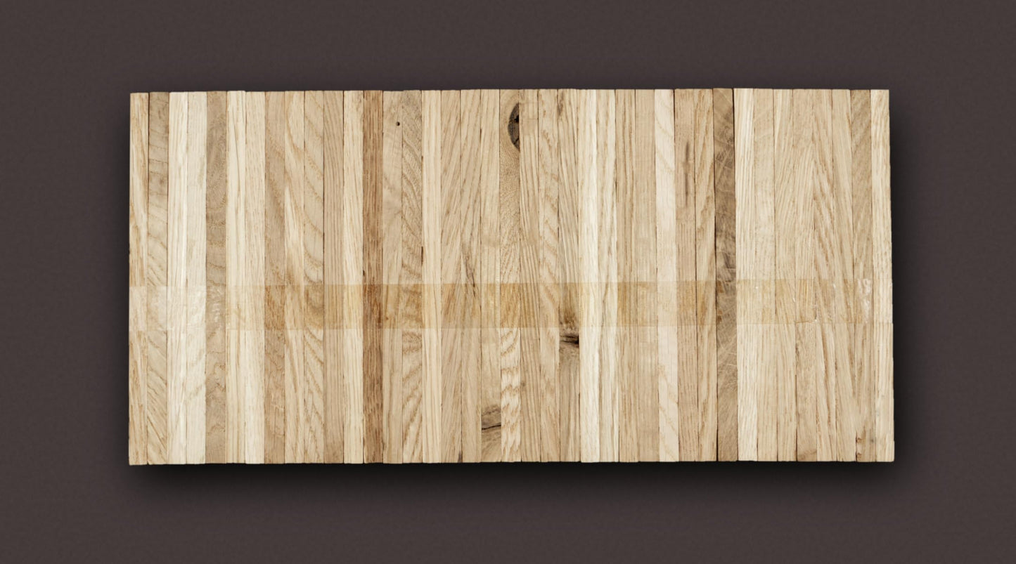 Vertical lamella parquet oak industrial 16mm - High-quality solid parquet - Installation elements