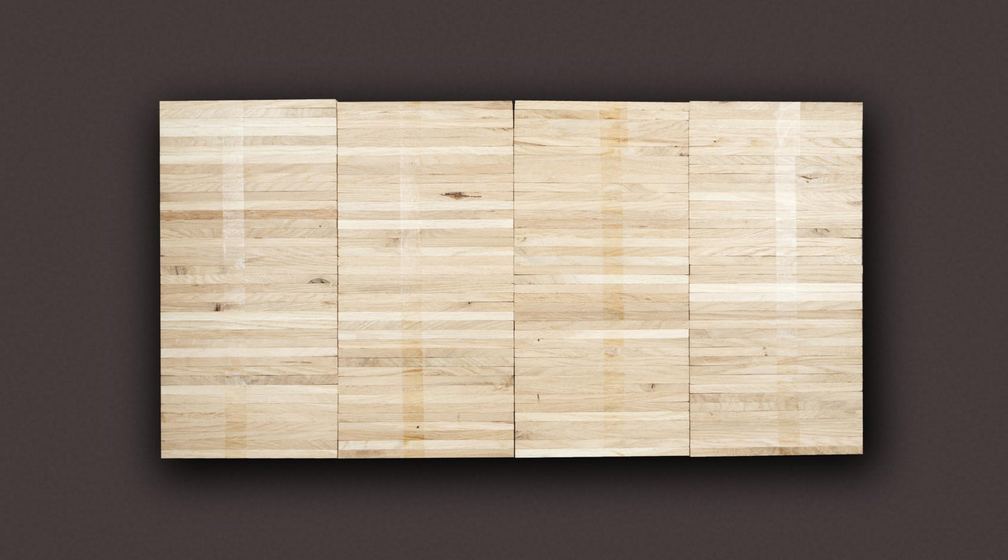 Vertical lamella parquet oak industrial 16mm - High-quality solid parquet - Installation elements