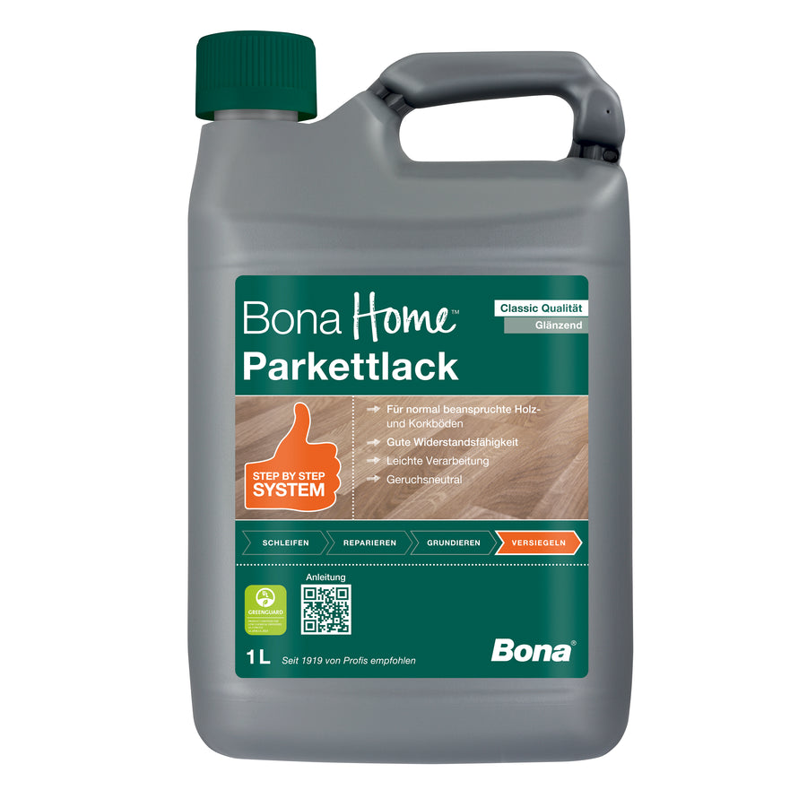 Bona Home Parkettlack Classic glänzend 1 Liter für Holz- und Korkböden