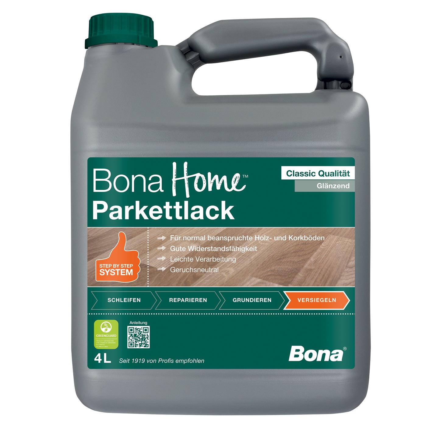 Bona Home Parkettlack Classic Versiegelung glänzend 4 Liter