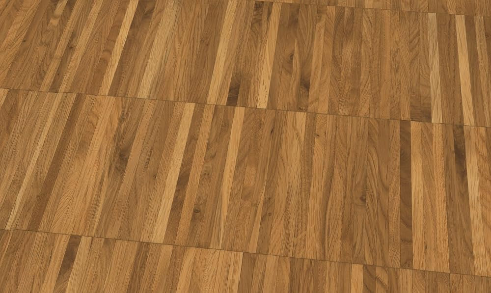 Hochkantlamellenparkett Eiche Industrie 16mm - Hochwertiges Massivparkett - Verlegeelemente - 1.04m²
