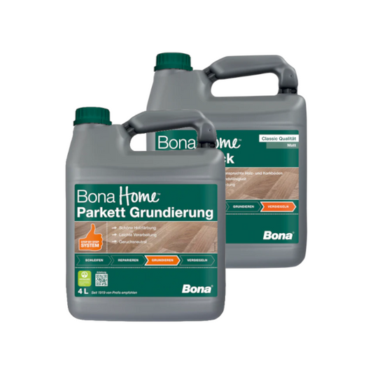 Bona Home Parkettlack & Grundierung – Perfektes Schutz-Bundle für Ihren Boden (4 Liter, matt)