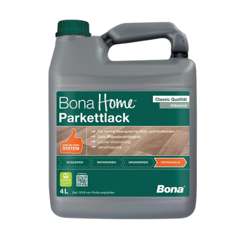 Bona Home Parkettlack & Grundierung – Perfektes Schutz-Bundle für Ihren Boden (4 Liter, matt)