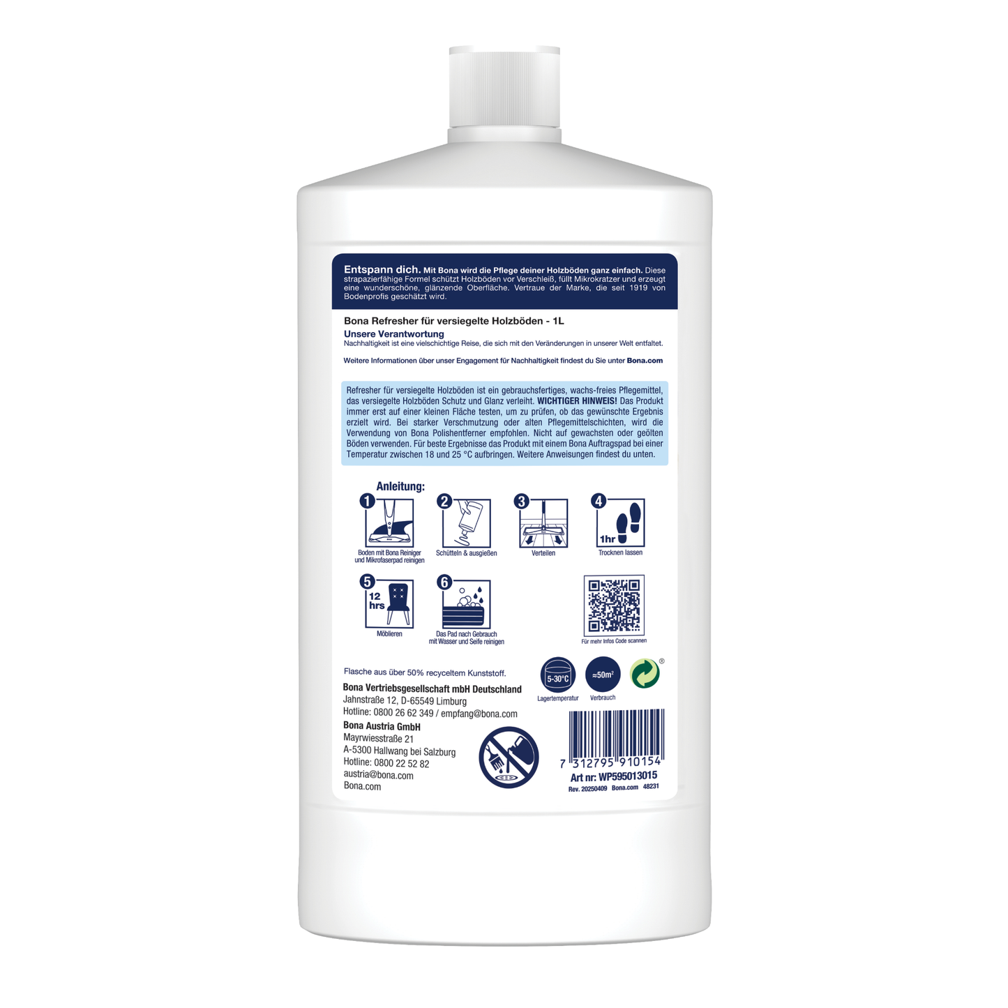 BONA Parquet Refresher, White, 1L