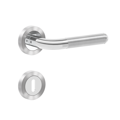 Karcher Design Drückergarnitur Lignano Steel ER34 | Edelstahl poliert / Edelstahl matt | BB-Ausführung