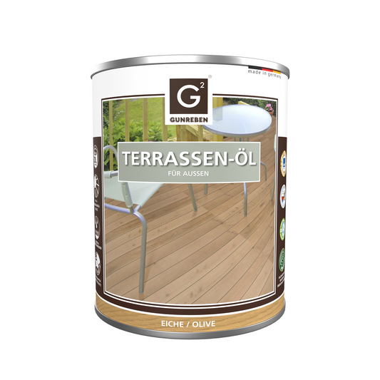 G2 Terrassen-Öl - Gebinde: 2,5 L - Eiche | Olive