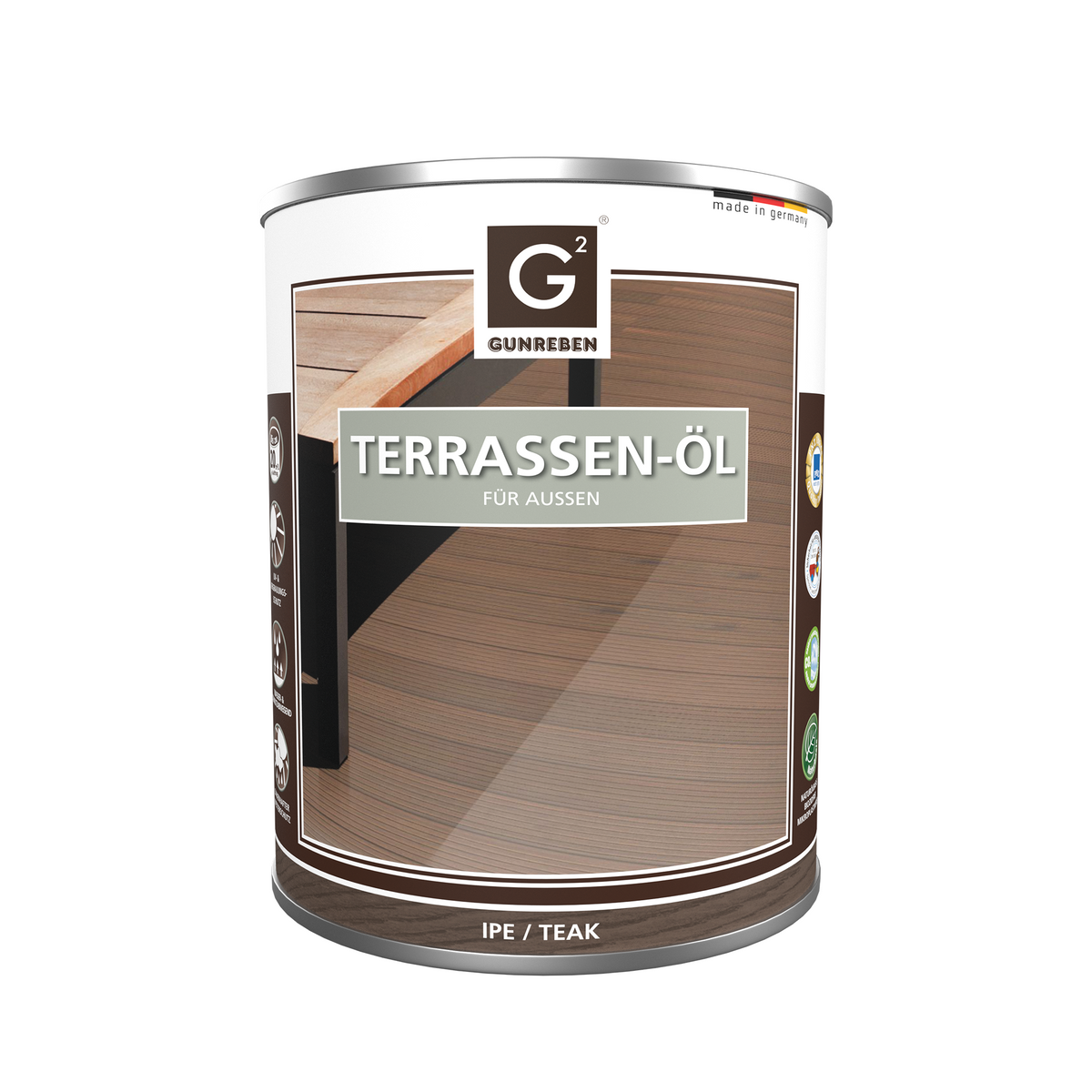 G2 Terrassen-Öl - Gebinde: 2,5 L - Ipe | Teak