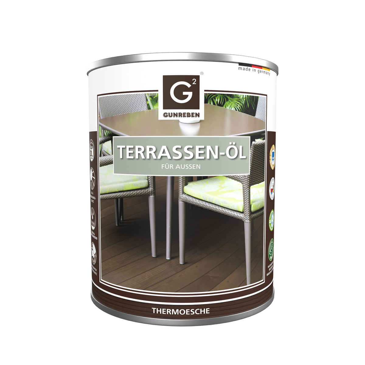 G2 Terrassen-Öl - Gebinde: 2,5 L - Thermoesche