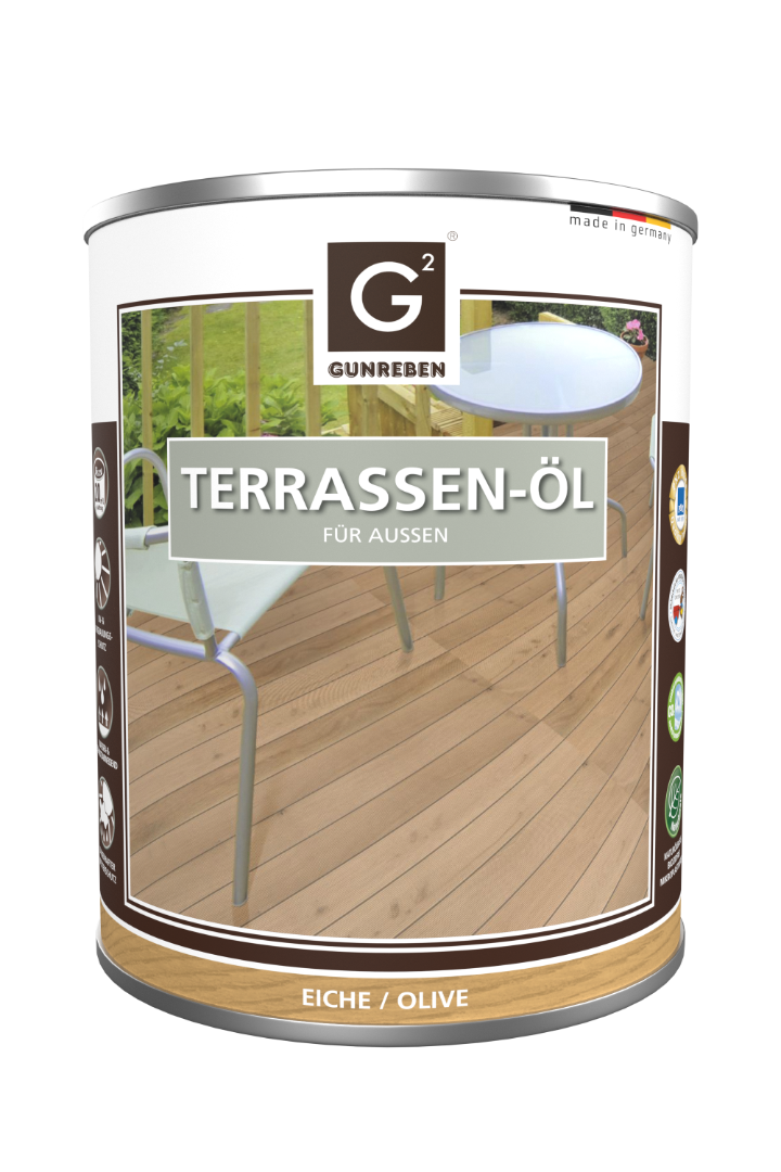 G2 Terrassen-Öl - Gebinde: 2,5 L - Eiche | Olive