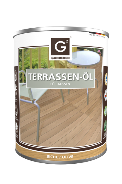 G2 Terrassen-Öl - Gebinde: 2,5 L - Eiche | Olive