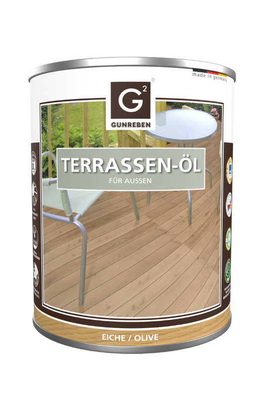 G2 Terrassen-Öl - Gebinde: 2,5 L - Eiche | Olive