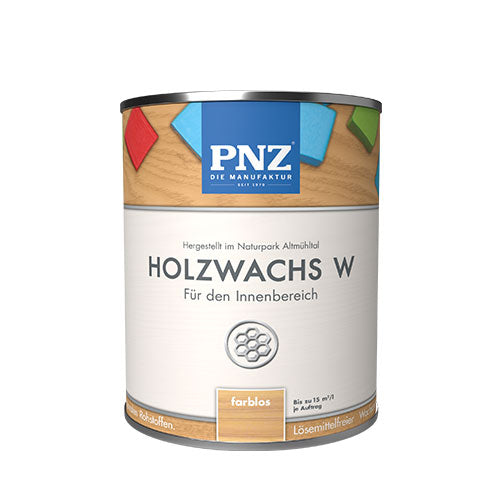 PNZ Holzwachs W – Pflege & Schutz für Holz im Innenbereich - 0.25L / farblos