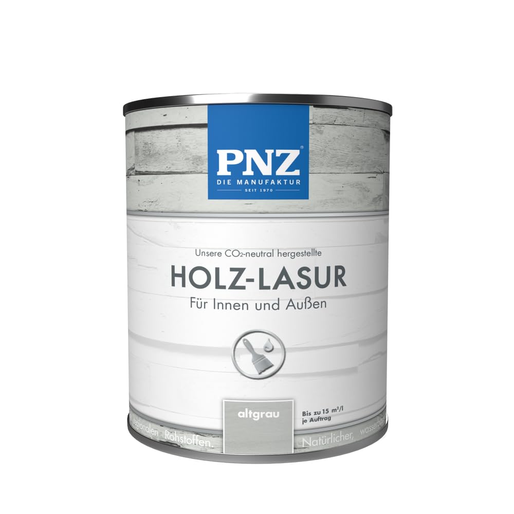 PNZ Holzlasur für Innen und Außen | Gebinde 0,25L | lösemitttelfreie Farblasur | Nachhaltig hergestellt mit regionalen Rohstoffen | für alle Hölzer, auch Bienenhäuser