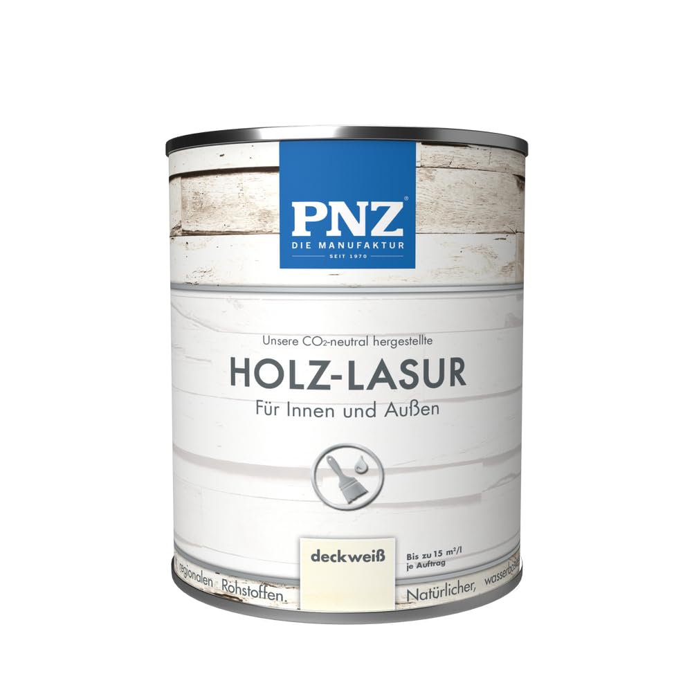 PNZ Holzlasur für Innen und Außen | Gebinde 0,25L | lösemitttelfreie Farblasur | Nachhaltig hergestellt mit regionalen Rohstoffen | für alle Hölzer, auch Bienenhäuser