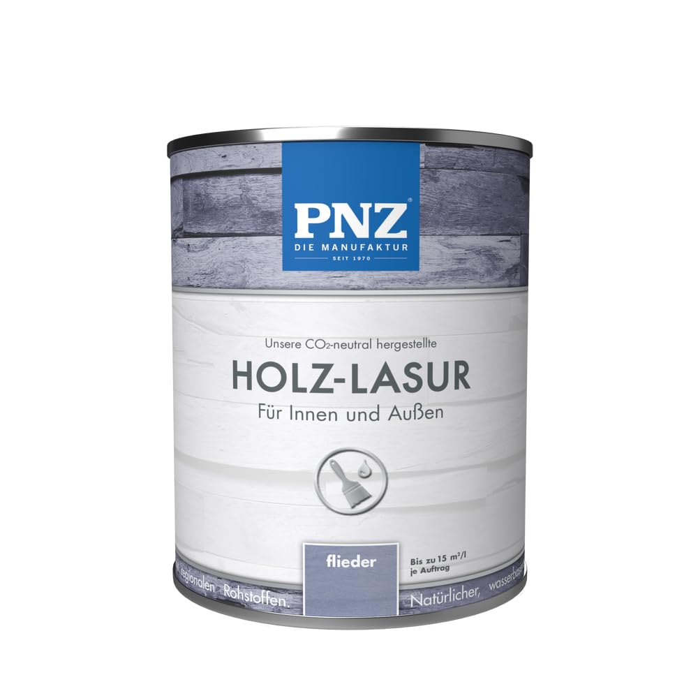 PNZ Holzlasur für Innen und Außen | Gebinde 0,25L | lösemitttelfreie Farblasur | Nachhaltig hergestellt mit regionalen Rohstoffen | für alle Hölzer, auch Bienenhäuser