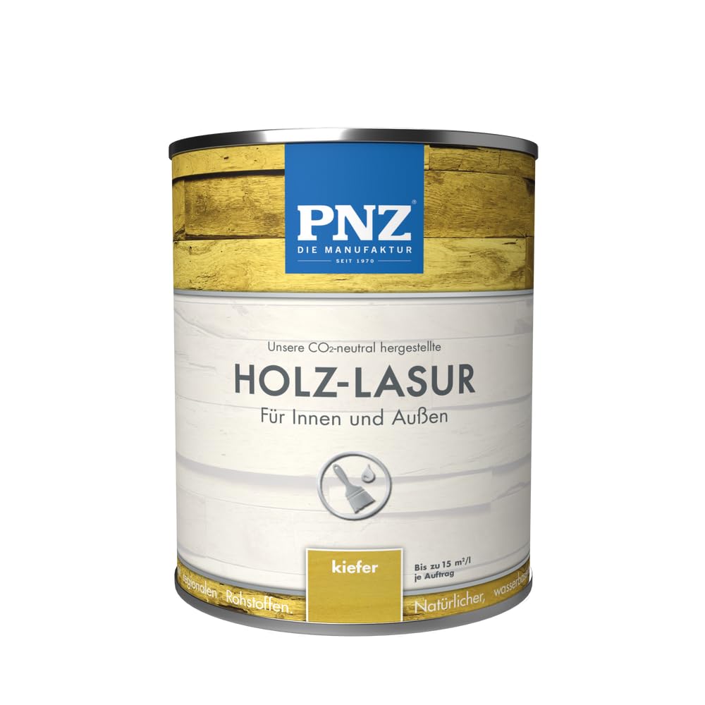 PNZ Holzlasur für Innen und Außen | Gebinde 0,25L | lösemitttelfreie Farblasur | Nachhaltig hergestellt mit regionalen Rohstoffen | für alle Hölzer, auch Bienenhäuser