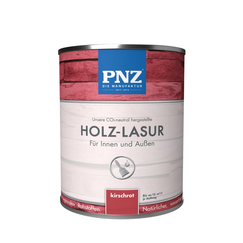 PNZ Holzlasur für Innen und Außen | Gebinde 0,25L | lösemitttelfreie Farblasur | Nachhaltig hergestellt mit regionalen Rohstoffen | für alle Hölzer, auch Bienenhäuser
