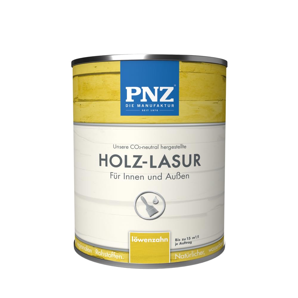 PNZ Holzlasur für Innen und Außen | Gebinde 0,25L | lösemitttelfreie Farblasur | Nachhaltig hergestellt mit regionalen Rohstoffen | für alle Hölzer, auch Bienenhäuser