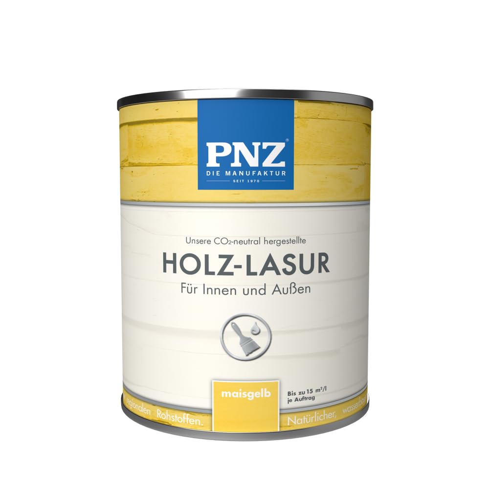 PNZ Holzlasur für Innen und Außen | Gebinde 0,25L | lösemitttelfreie Farblasur | Nachhaltig hergestellt mit regionalen Rohstoffen | für alle Hölzer, auch Bienenhäuser