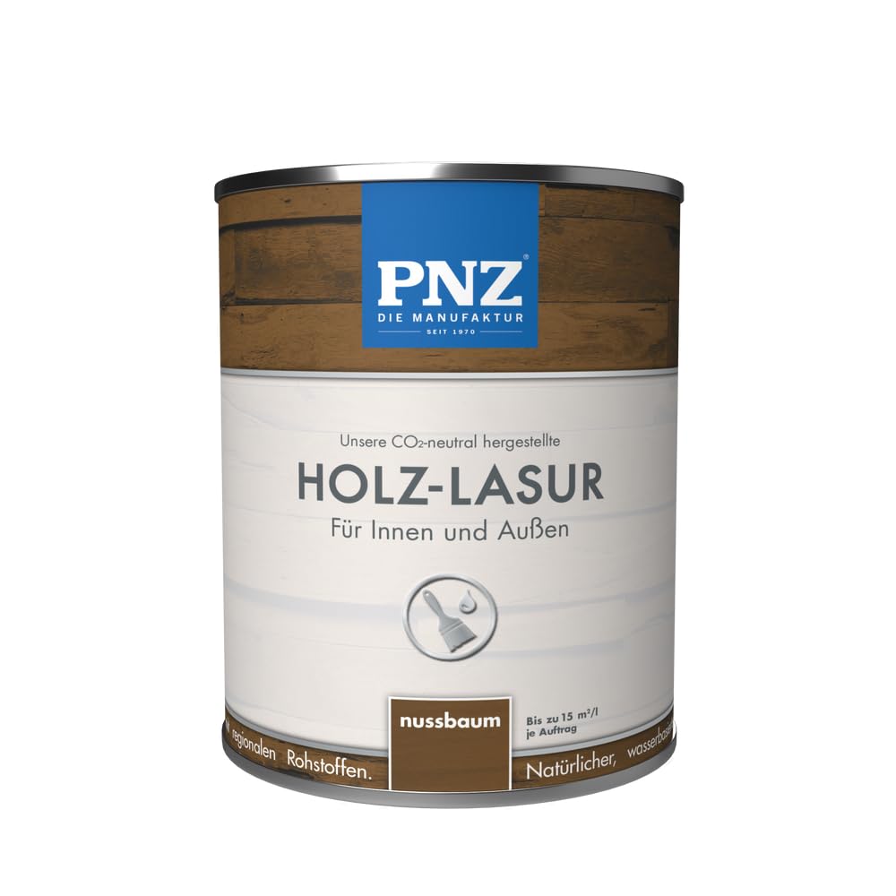 PNZ Holzlasur für Innen und Außen | Gebinde 0,25L | lösemitttelfreie Farblasur | Nachhaltig hergestellt mit regionalen Rohstoffen | für alle Hölzer, auch Bienenhäuser
