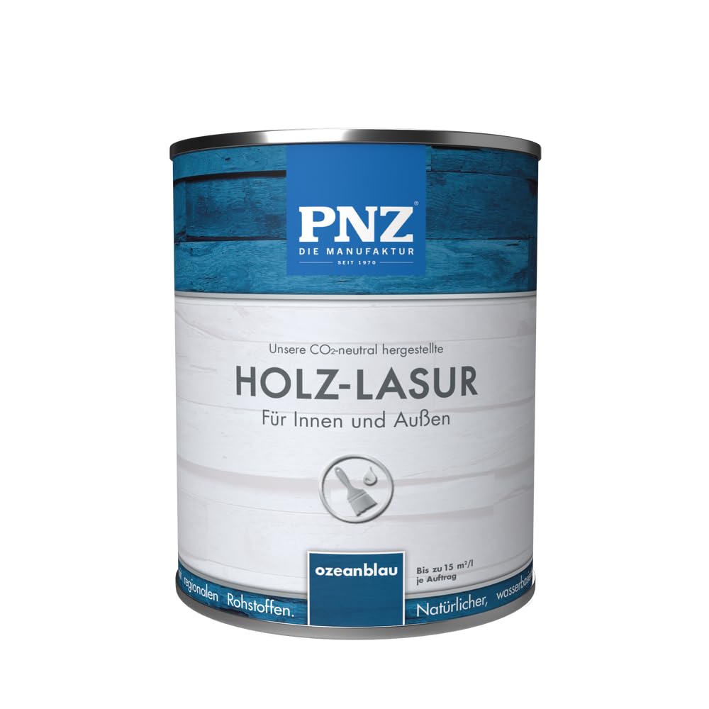 PNZ Holzlasur für Innen und Außen | Gebinde 0,25L | lösemitttelfreie Farblasur | Nachhaltig hergestellt mit regionalen Rohstoffen | für alle Hölzer, auch Bienenhäuser