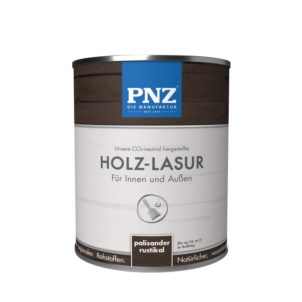PNZ Holzlasur für Innen und Außen | Gebinde 0,25L | lösemitttelfreie Farblasur | Nachhaltig hergestellt mit regionalen Rohstoffen | für alle Hölzer, auch Bienenhäuser